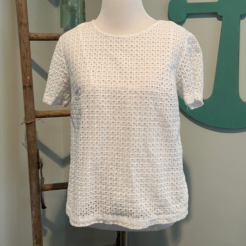 A New Day white eyelet blouse